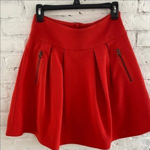 Anthropologie maeve tulip skirt red/orange